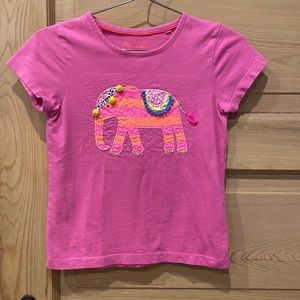 Mini Boden appliqué T-shirt; Girl’s size 8-9; hot pink